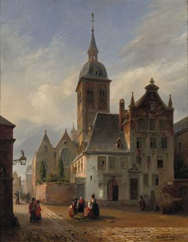 On the sunlit church square
